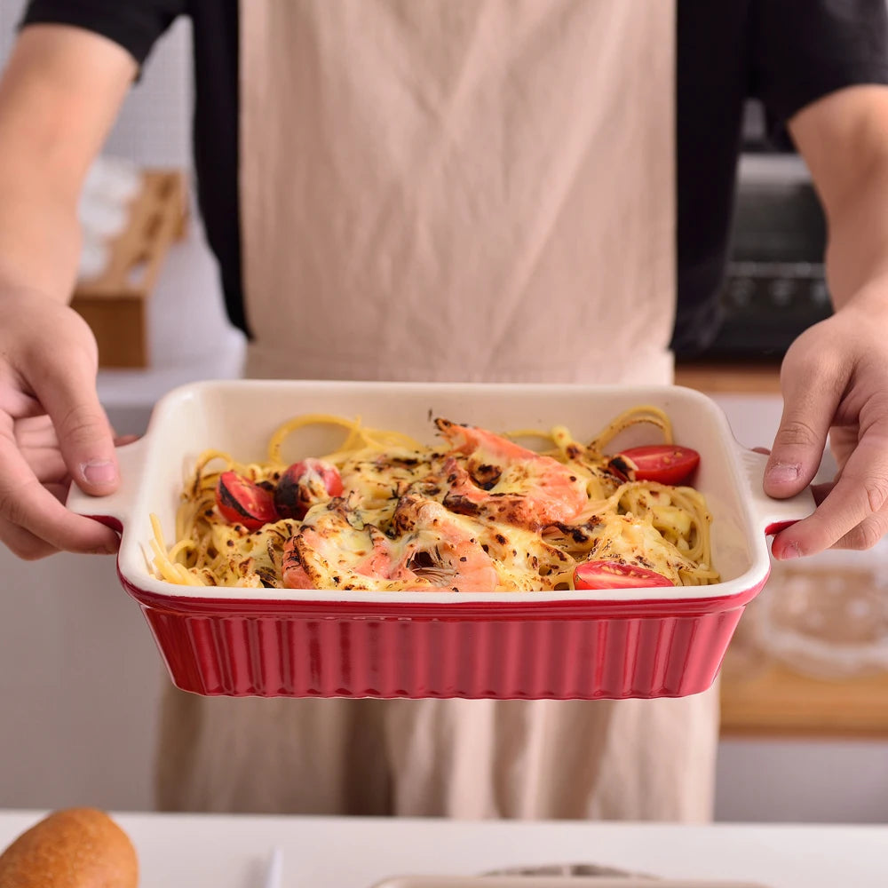 Malacasa Ceramic Baking Dish Set Oven Safe Casserole Tray