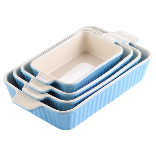 Malacasa Ceramic Baking Dish Set Oven Safe Casserole Tray