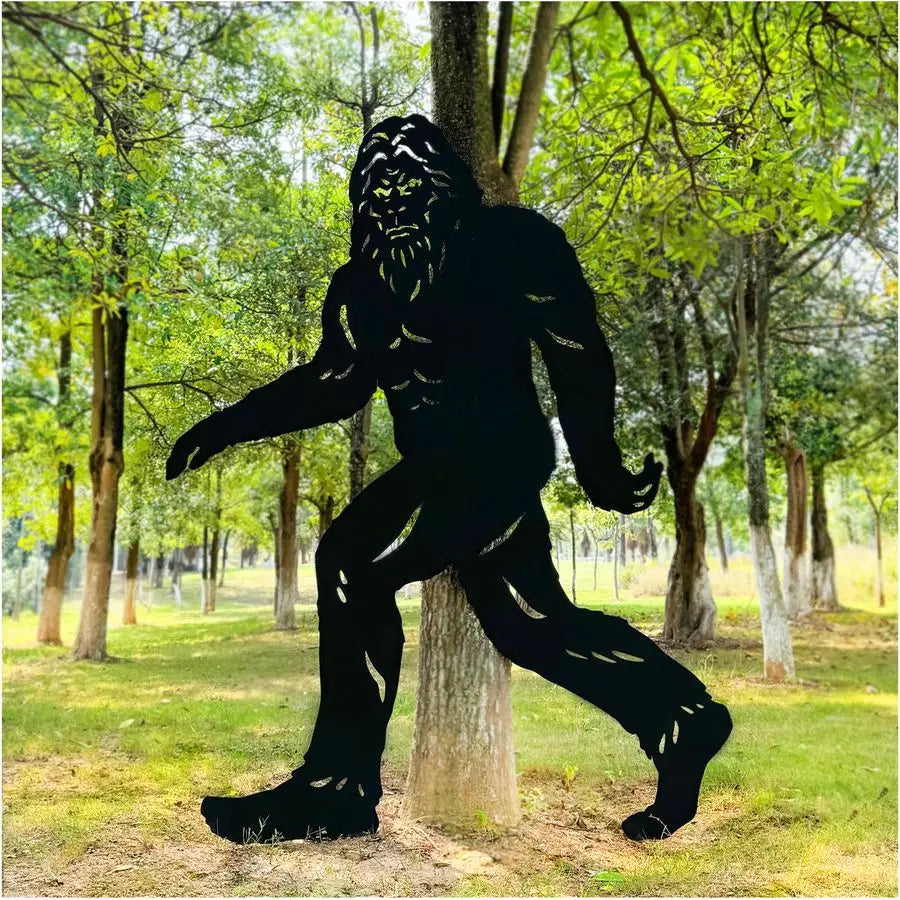 Bigfoot Outdoor Metal Yard Statue Sasquatch Decor Display
