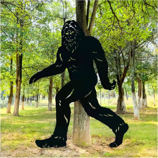 Bigfoot Outdoor Metal Yard Statue Sasquatch Decor Display