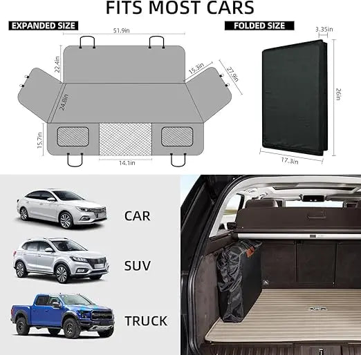 Back Seat Extender Dog Hammock And Durable Car Seat Cover