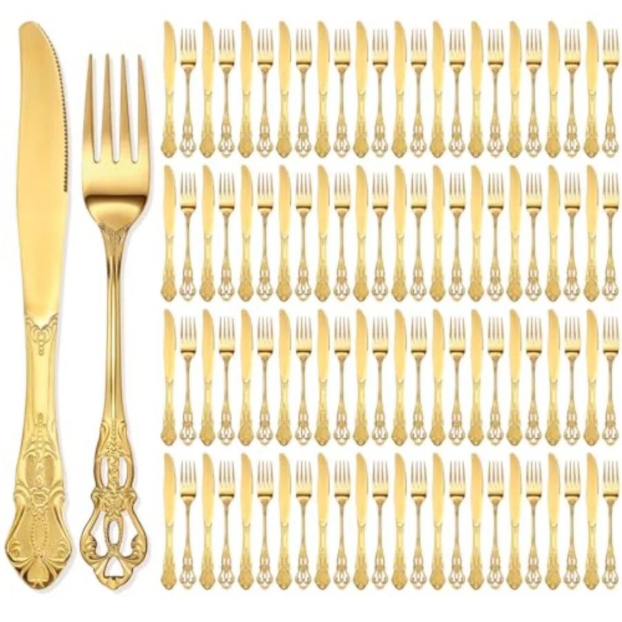 MDNG 100 Pieces Stainless Steel Cutlery Set Dishwasher Safe
