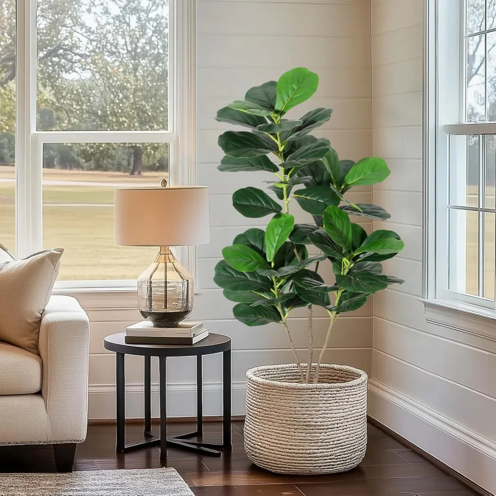 HiMISSCN Fiddle Leaf Fig Artificial Tree With Pot