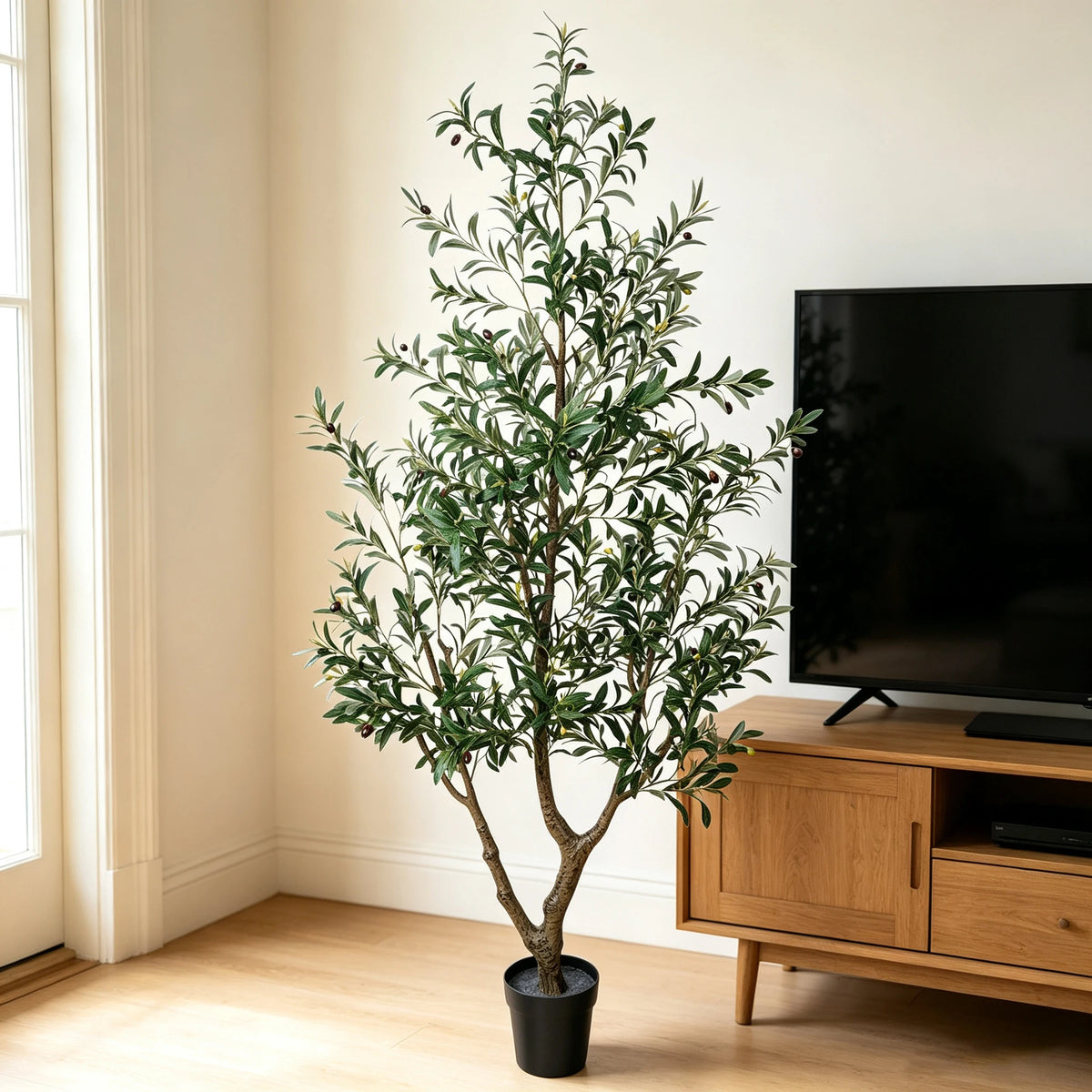 Olitree Artificial Olive Tree With Natural Trunk For Home Decor