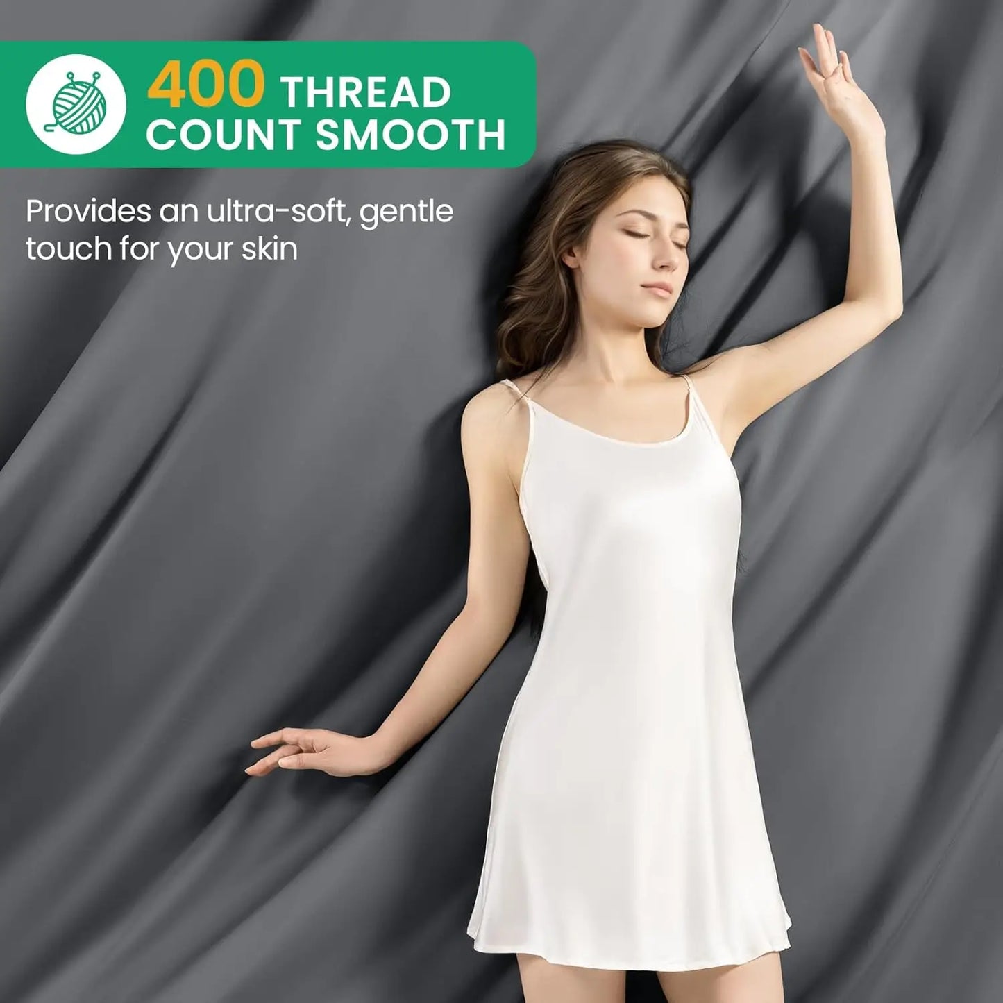 Bamboo Sheets Ultra Breathable Cooling for Hot Sleepers Quad Set