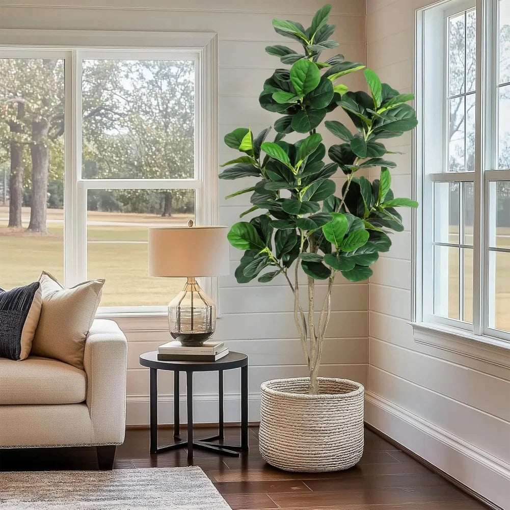 HiMISSCN Fiddle Leaf Fig Artificial Tree With Pot