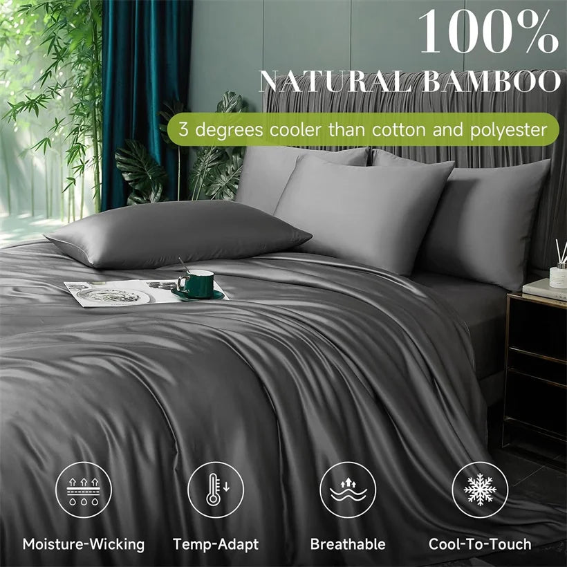 Dreamreal Luxury Natural Bamboo Duvet Cover And Sheets