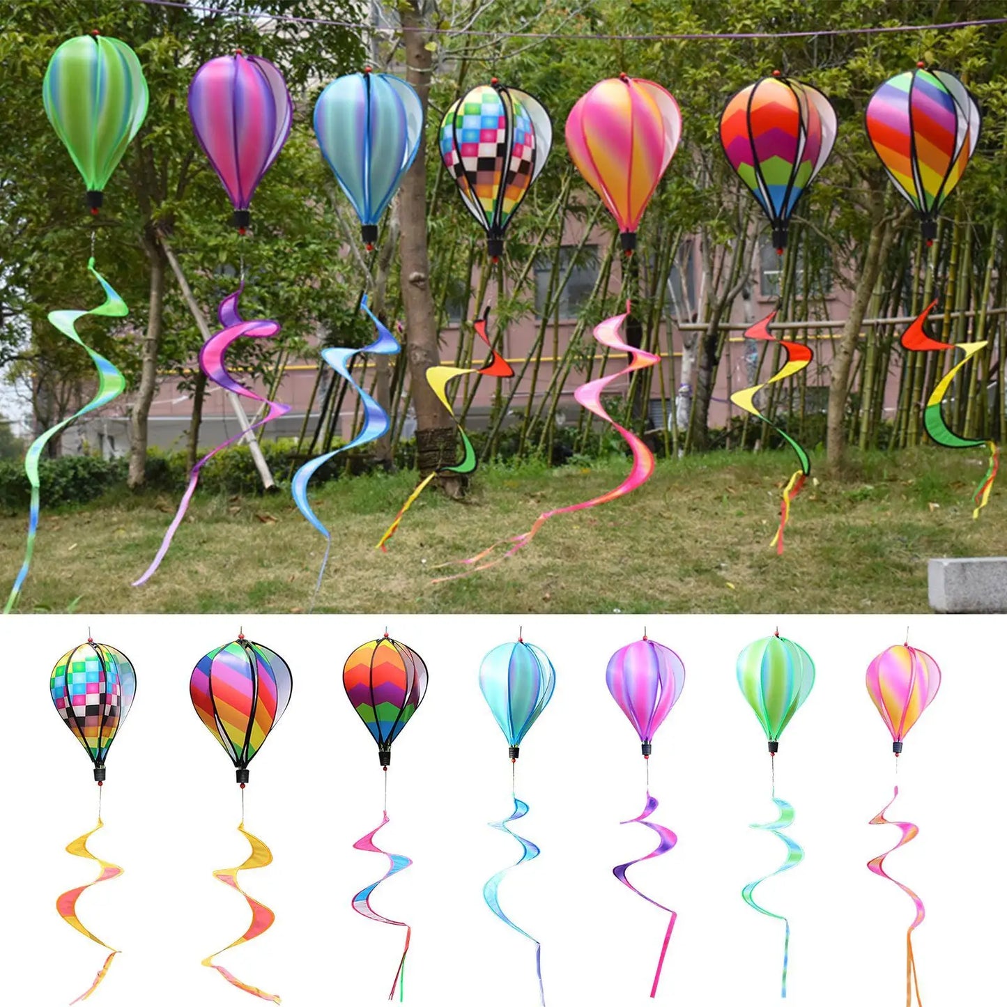 Shunmaii Hot Air Balloon Rotating Wind Spinner Garden Decoration