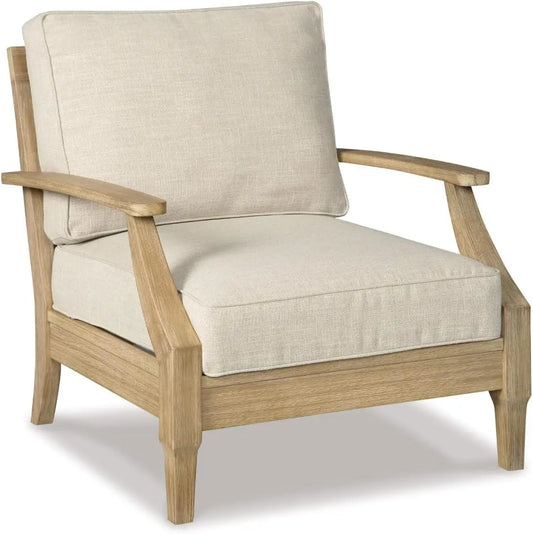 Clare View Outdoor Lounge Chair With Eucalyptus Wood
