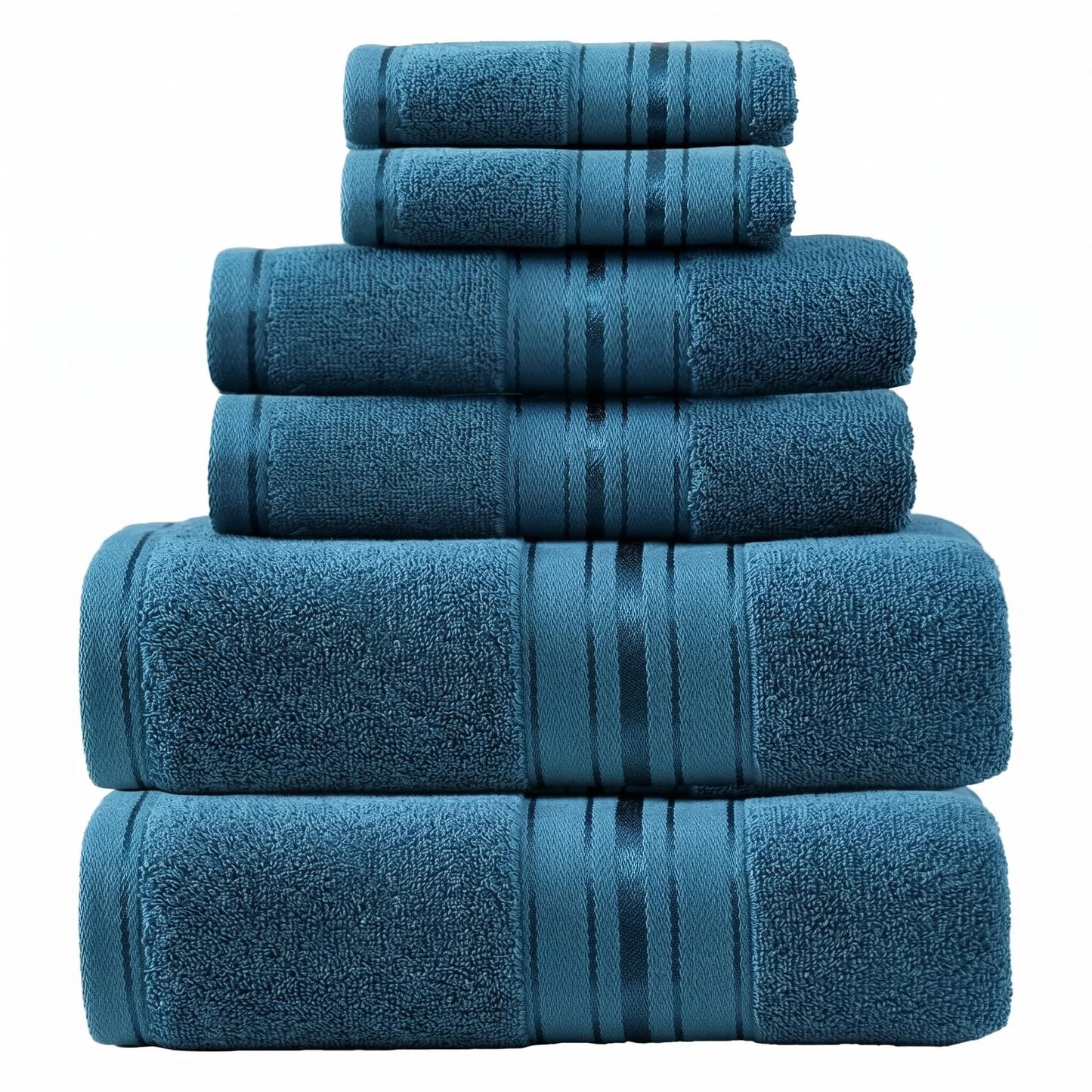 Luxury 6 Piece Turkish Towel Set 600 GSM 100% Cotton Bath Towels