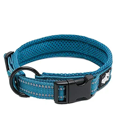 TRUELOVE Nylon Adjustable Dog Collar, Padded, Reflective, Heavy Duty