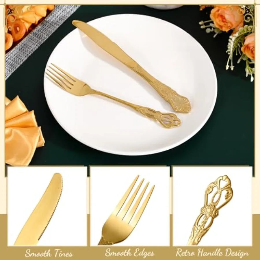 MDNG 100 Pieces Stainless Steel Cutlery Set Dishwasher Safe