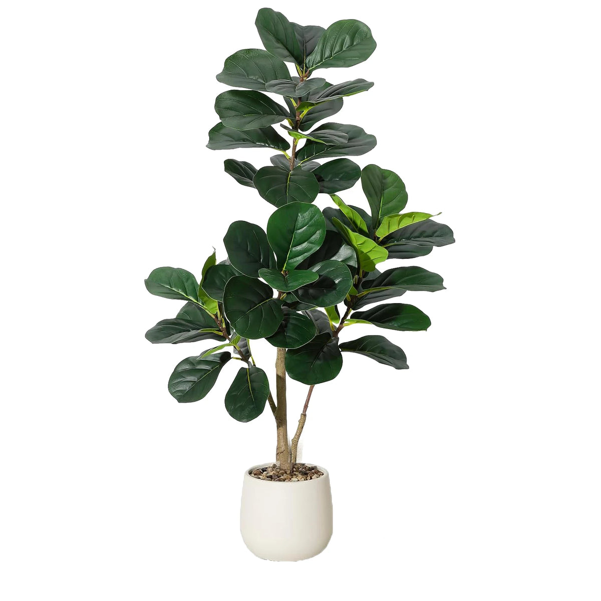 HiMiss Artificial Fiddle Leaf Fig Floor Tree With Planter