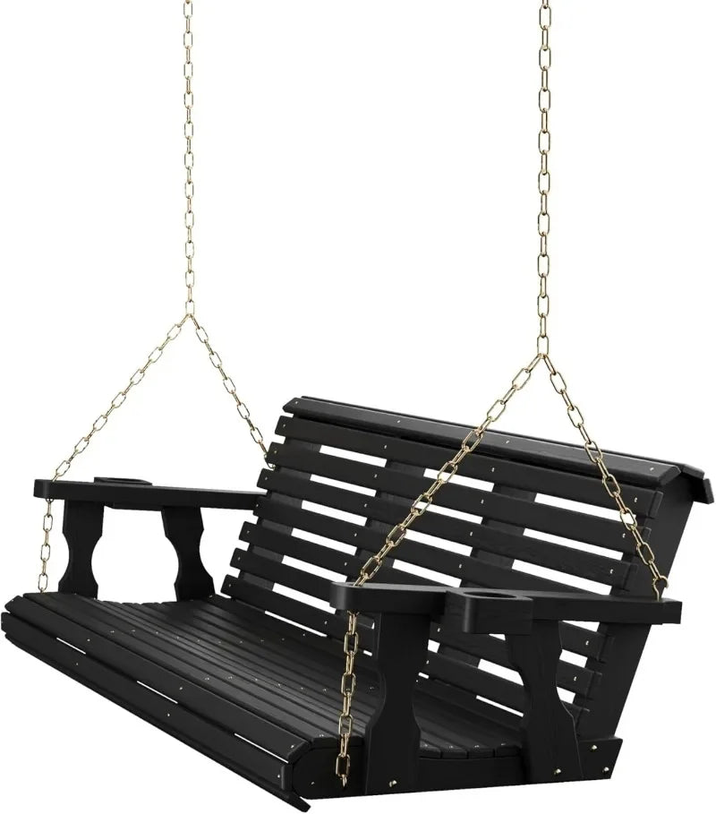 Casual Heavy Duty Porch Swing 700 Lb Capacity Cup Holders