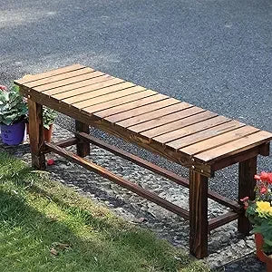 Outdoor Garden Wood Bench Weatherproof Patio Seating For Two
