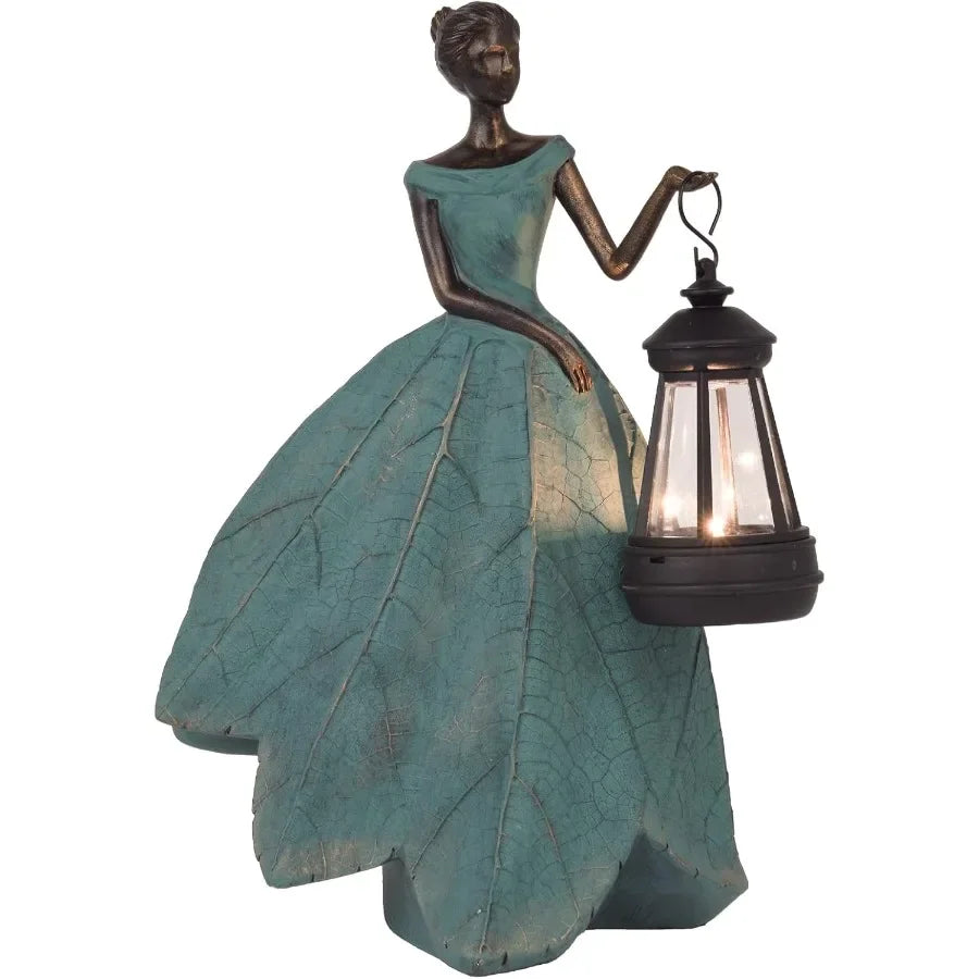 Fairy Solar Outdoor Lights Resin Garden Figurine For Patio Decor