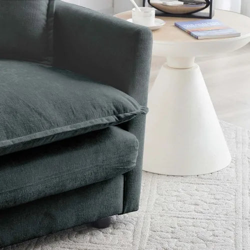 Modern Three Piece Sofa Set With Armchairs And Toss Pillows