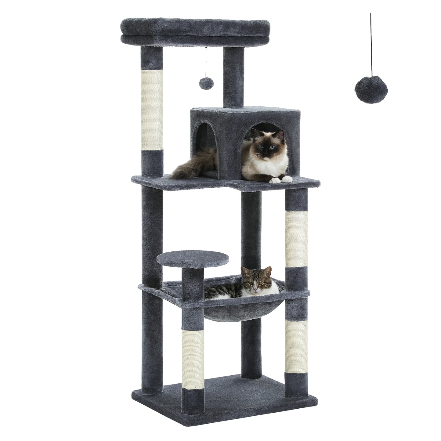 PAWZ Road Indoor Cat Tree With Hammock And Sisal Posts