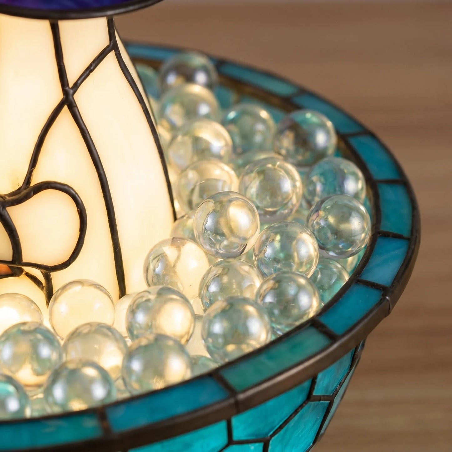 Halloween Ghost Table Lamp Tiffany Stained Glass Night Light Decor