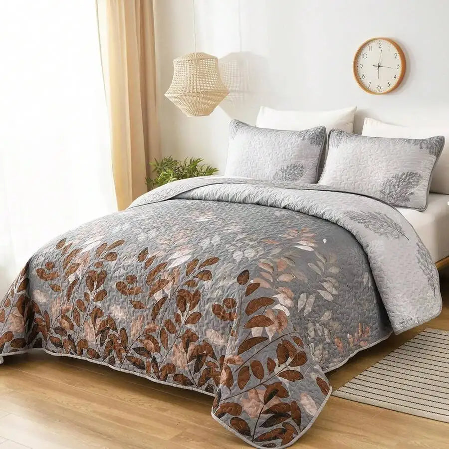 Premium Polyester Cotton Three Piece Quilt Set Cover