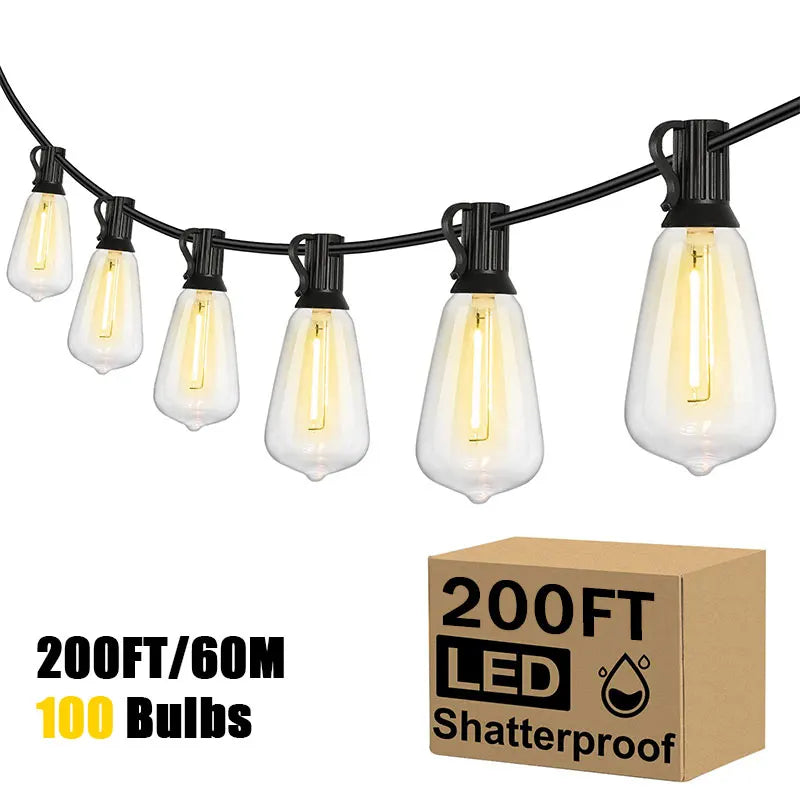 MIMIRGBCertification Outdoor ST38 String Lights Garland Connectable