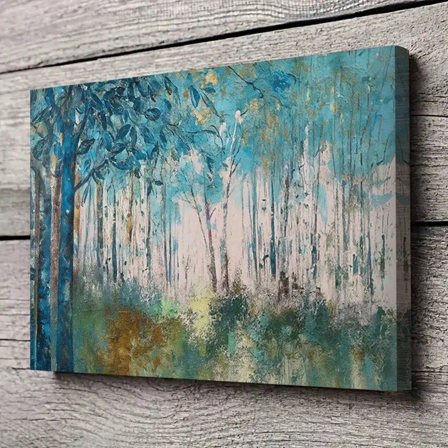 Framed Forest Landscape Canvas Wall Art For Living Room