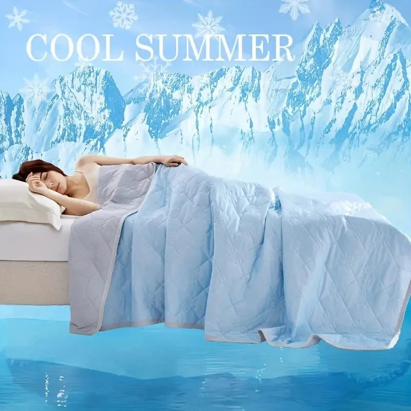 ROSEKINDCN Cooling Blanket for Hot Sleepers, Dual-Sided Geometric Pattern