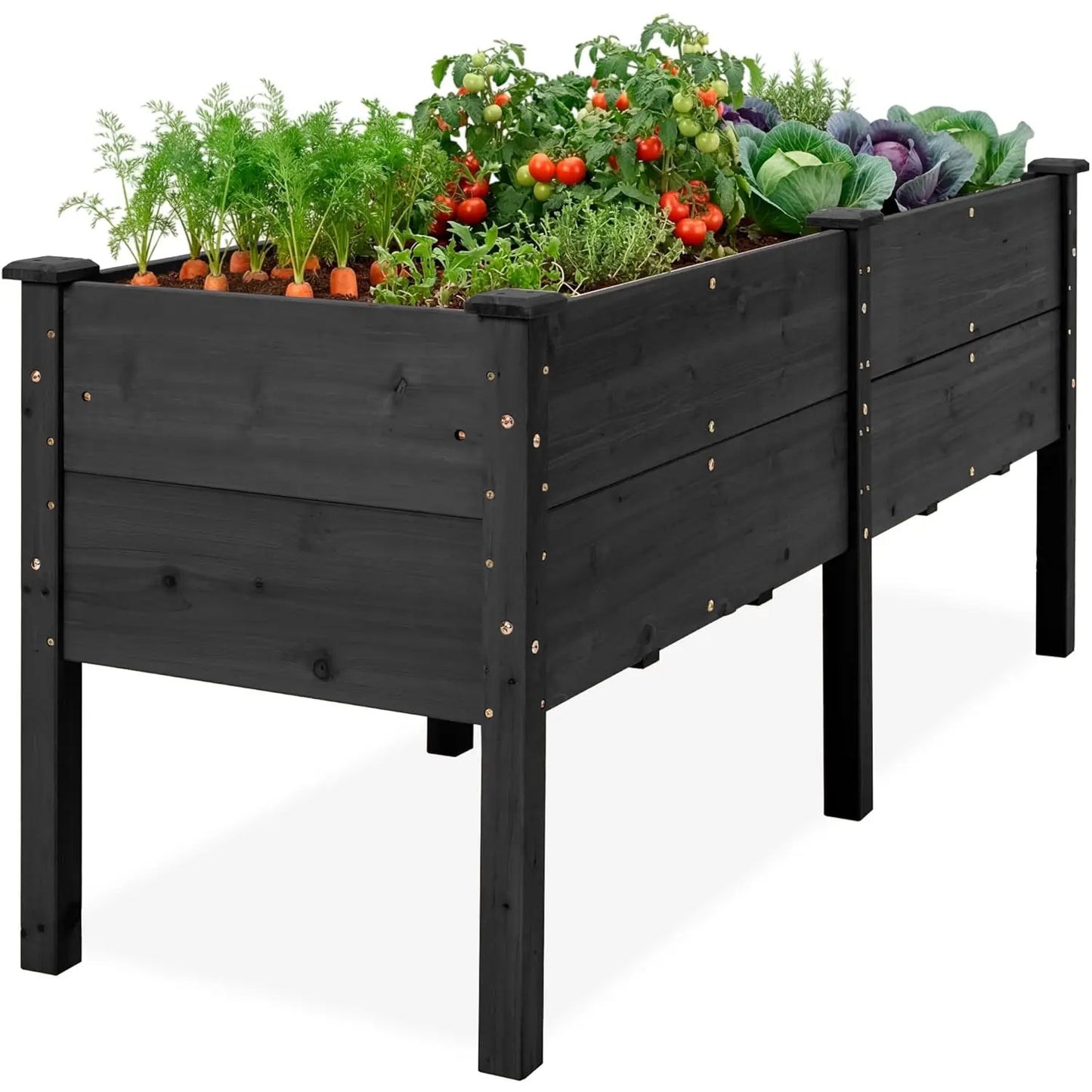 Elevated Natural Fir Planter Box For Veggie Gardens Outdoor
