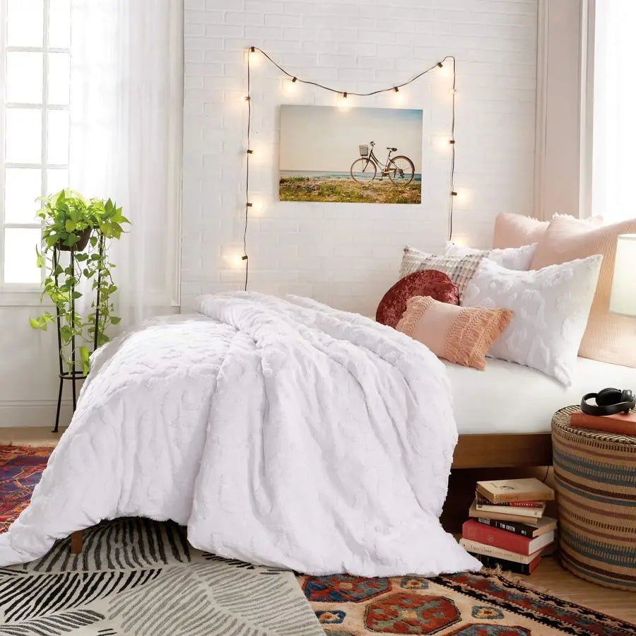 Leopard Chenille Duvet Cover And Sham Set Polyester Cotton