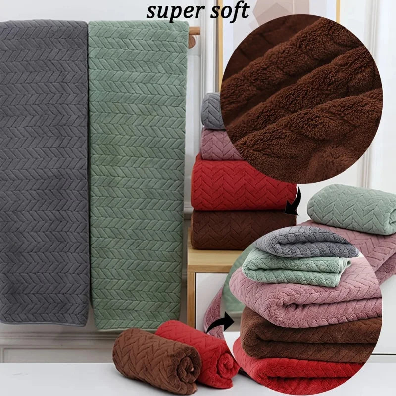Soft Absorbent Microfiber Bath Towels For Home And Hotel