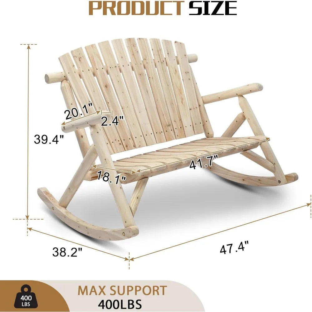 Fir Wood Adirondack Rocker Outdoor Rocking Chair Furniture