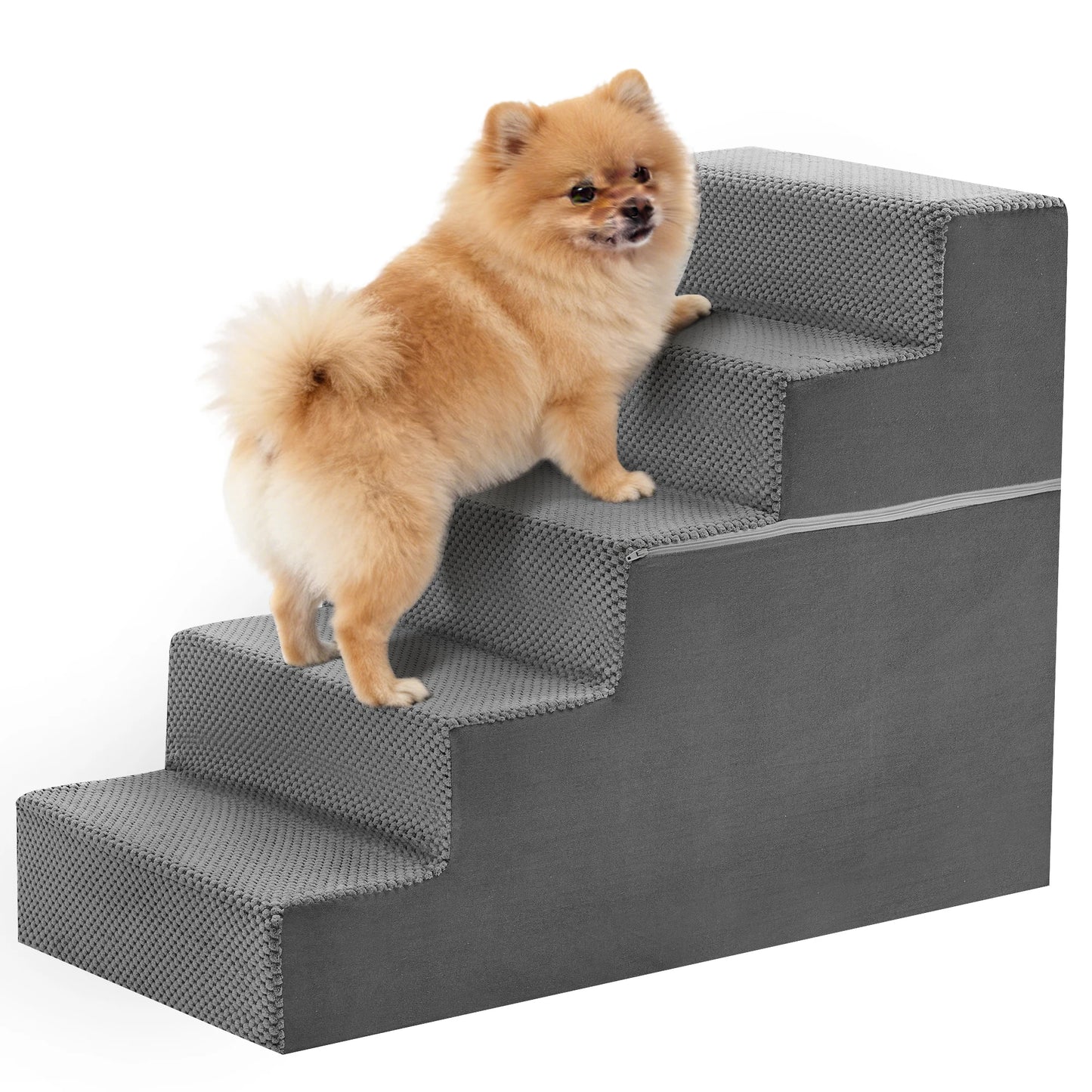Right Angled Foam Dog Stairs 3 To 5 Steps Indoor Non Slip Ramp
