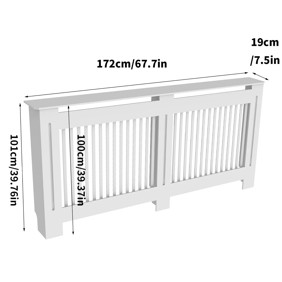 Modern MDF Radiator Cover Cabinet With Strong Grill Shelf