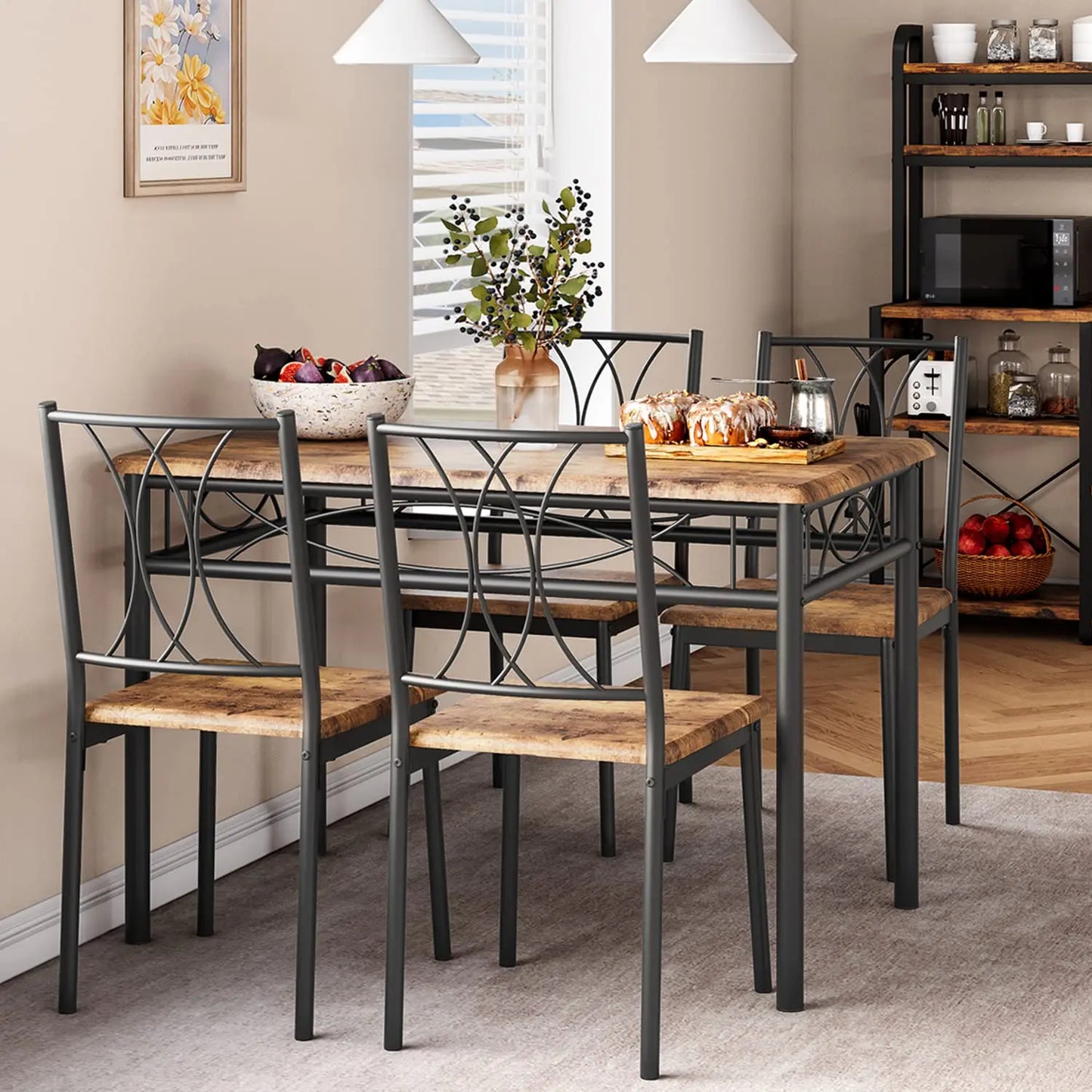 Studyset Kitchen Table And Chairs Dining Set For Four