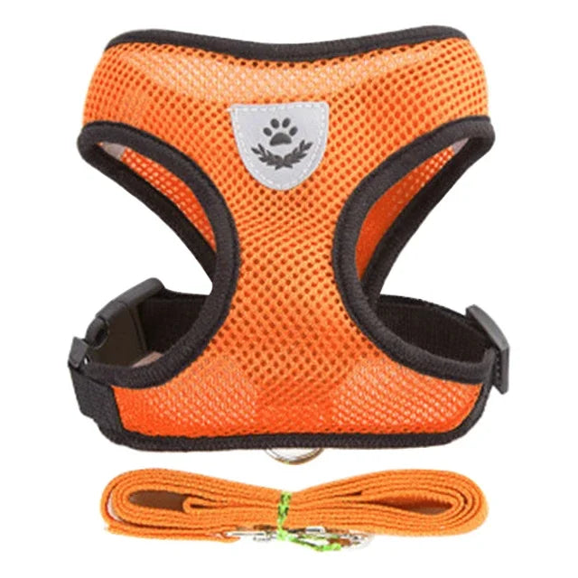 Cat Harness Vest With Leash And Adjustable Mesh For Pets