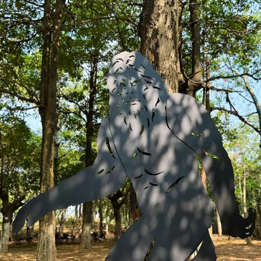 Bigfoot Outdoor Metal Yard Statue Sasquatch Decor Display