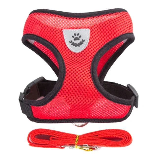 Cat Harness Vest With Leash And Adjustable Mesh For Pets