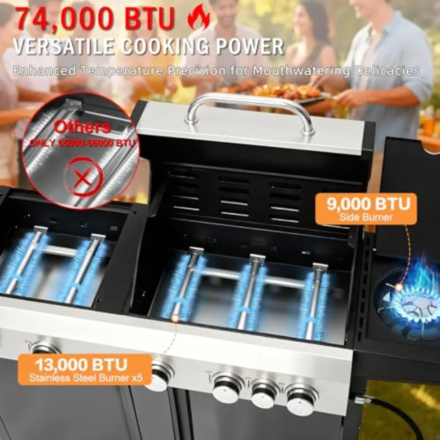 3 In 1 Gas Grill Combo With Pizza Oven