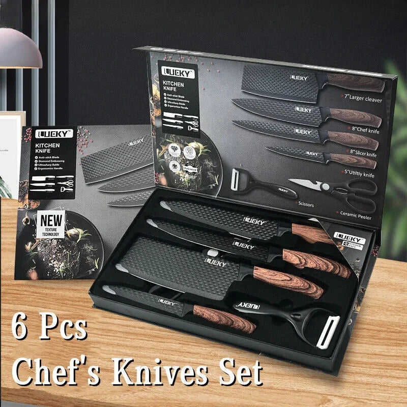 Stainless Steel Kitchen Knife Set 6-Piece With Fruit Knife