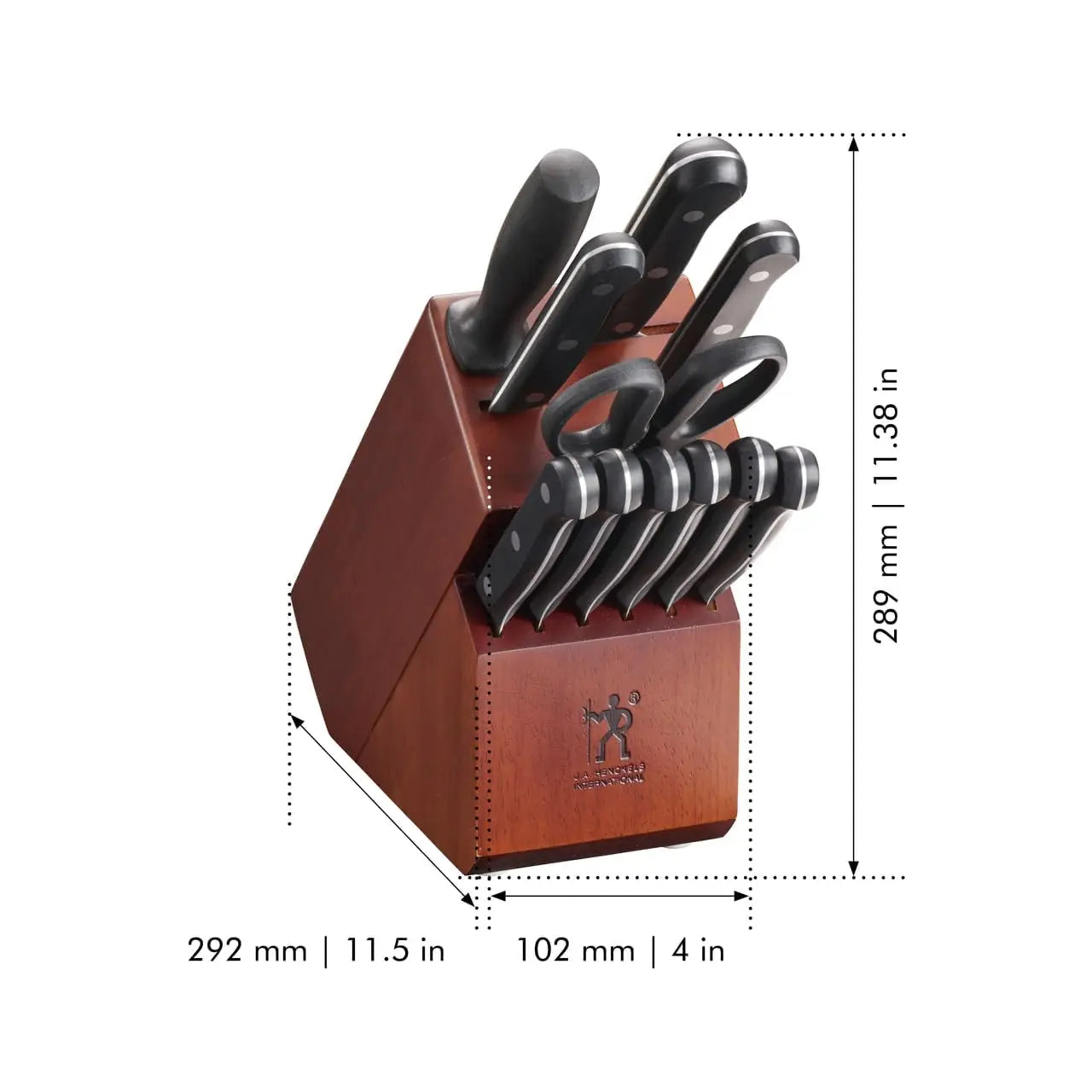 Walnut Block Knife Set For Ultra Sharp Chef Knives