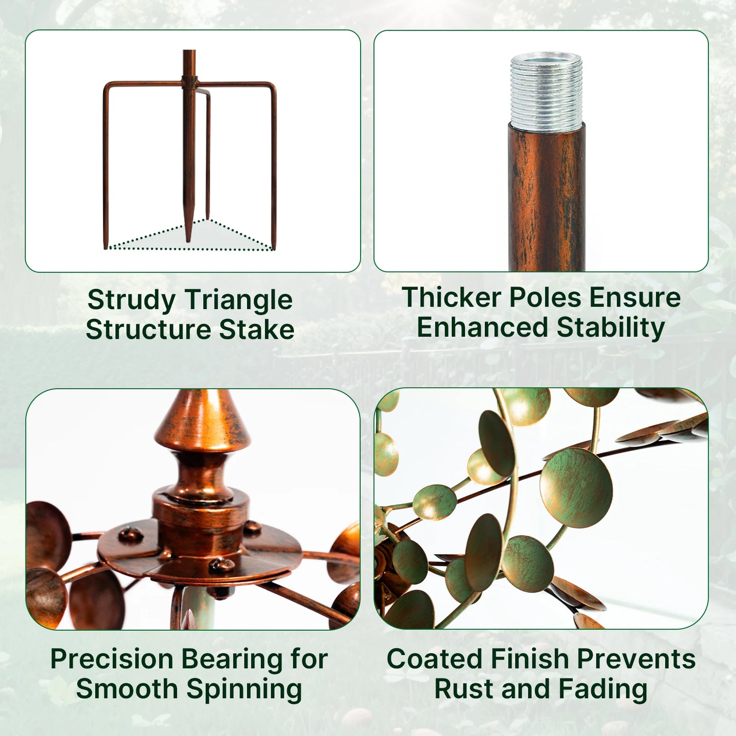 Wind Spinners Outdoor Metal Kinetic Sculptures For Garden