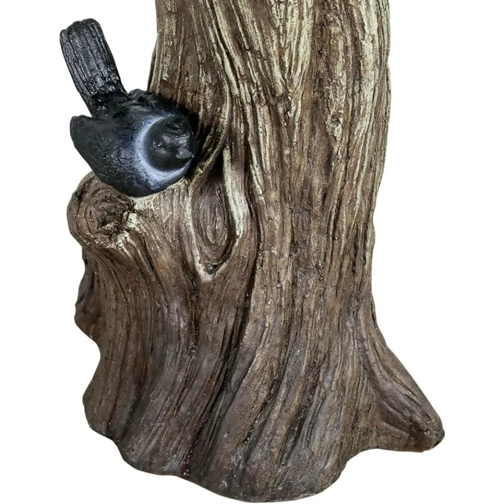 Fibre Reinforced Concrete Bird Baths With Woodland Tree Trunk Design