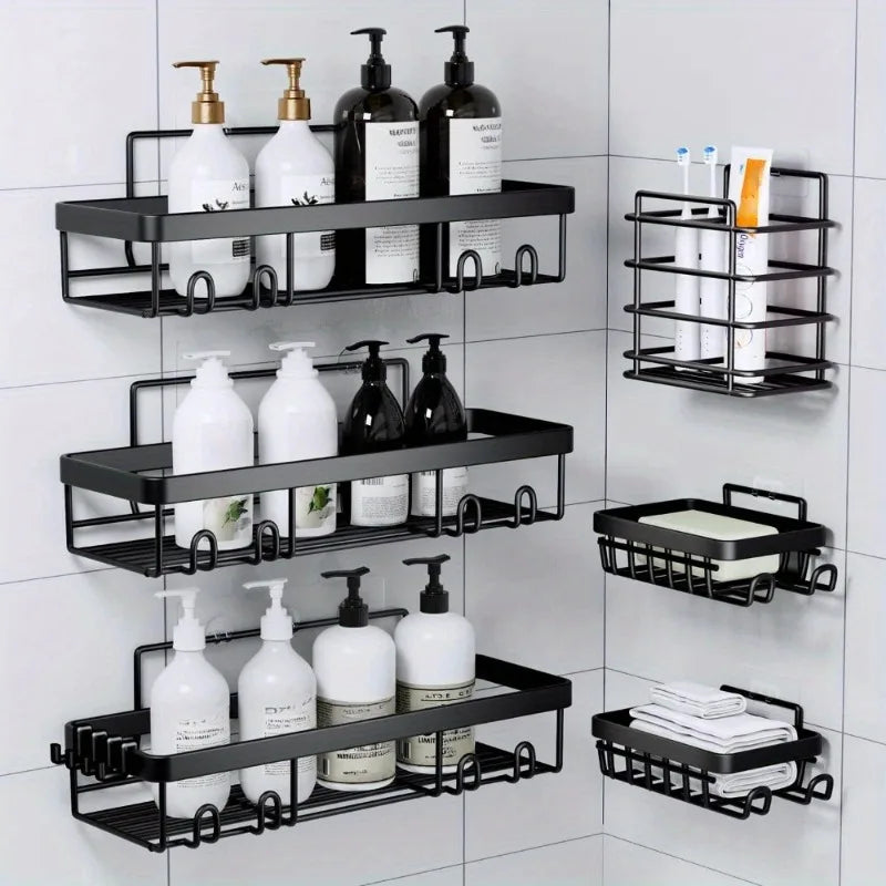 Self Adhesive Shower Caddy Shelf Organizer Rack Wall Mounted
