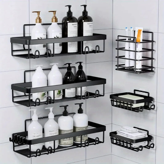 Self Adhesive Shower Caddy Shelf Organizer Rack Wall Mounted