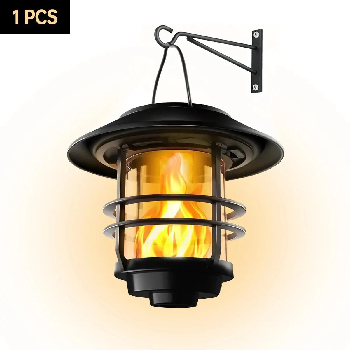 Amaryllis Solar Hanging Lantern Outdoor Led Light With Flickering Flames