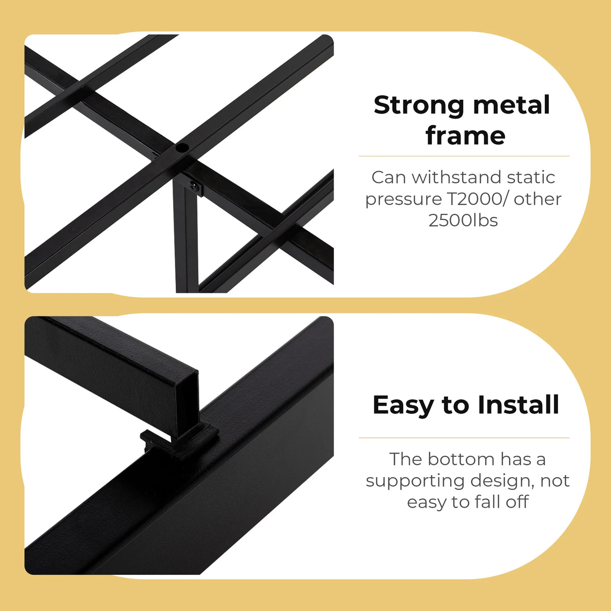 JHK Heavy Duty Metal Platform Bed Frame For Easy Setup