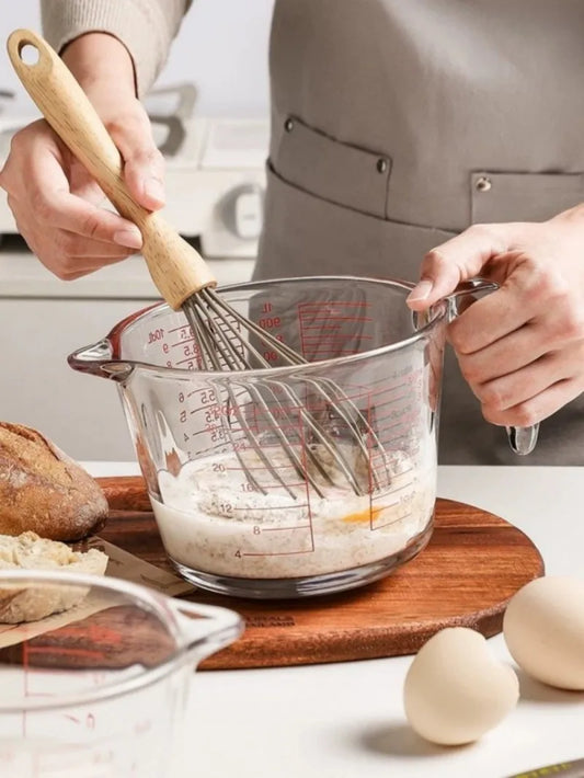 Borosilicate Glass Microwave Heat Resistant Measuring Cup With Precision Scale