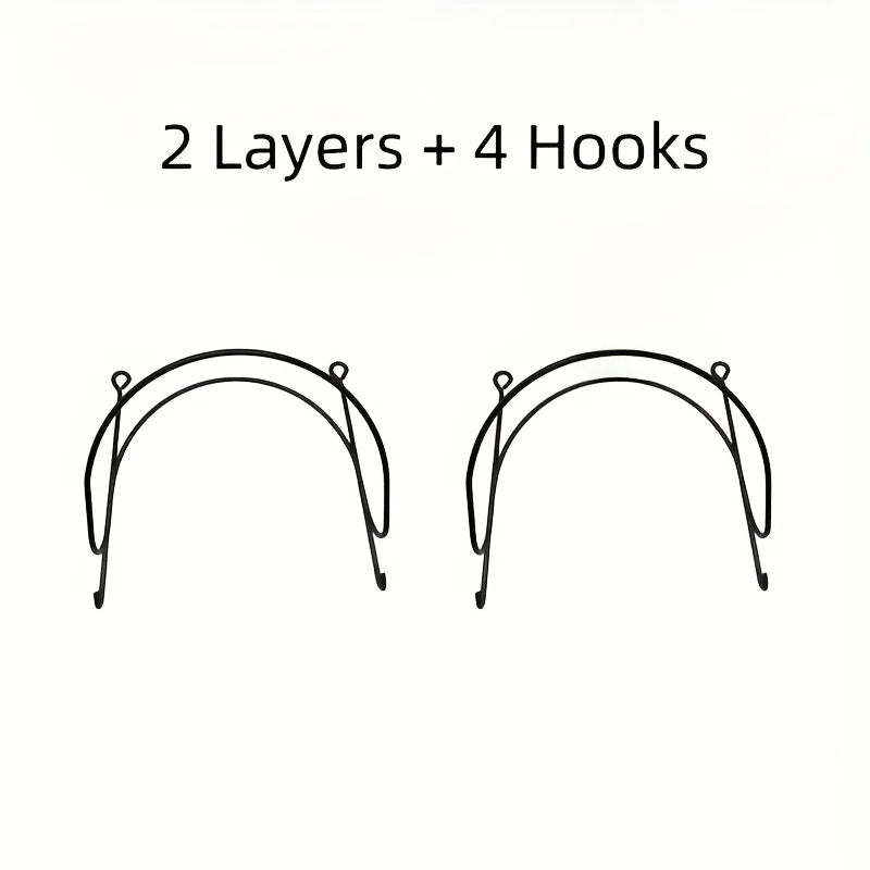 Wrought Iron Towel Rack Wall Mounted with Hooks Easy Install