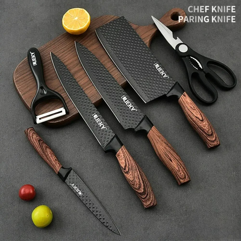 Stainless Steel Kitchen Knife Set 6-Piece With Fruit Knife
