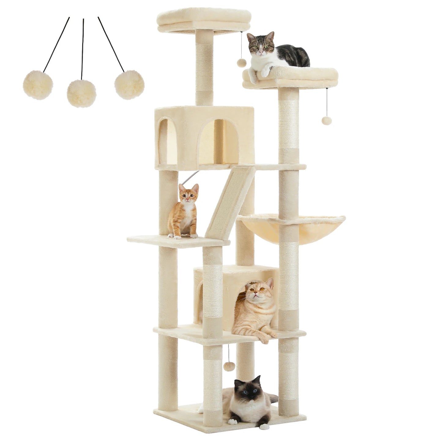 PAWZ Road Tall Cat Tree Large Multi Level Cat Condo